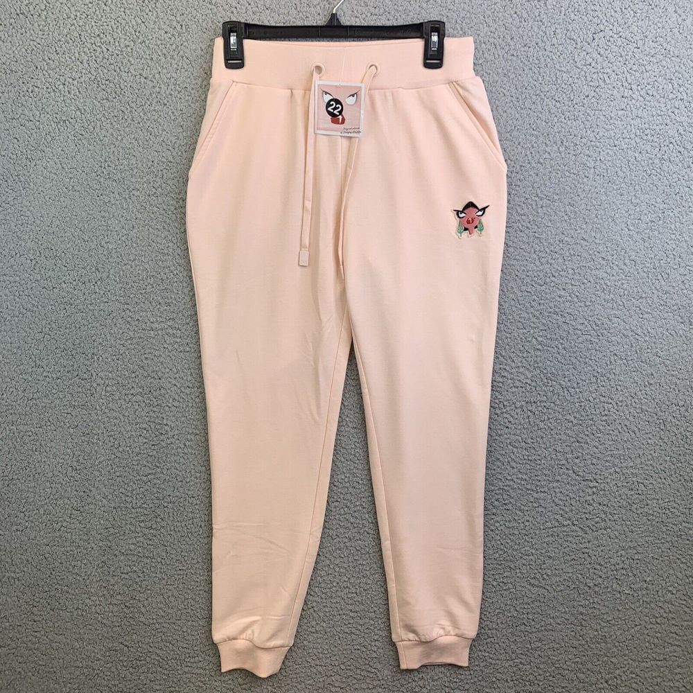 Badgley Mishka Sweatpants Womens Size Small Super Soft‎ Pink Blush Jogger NWT